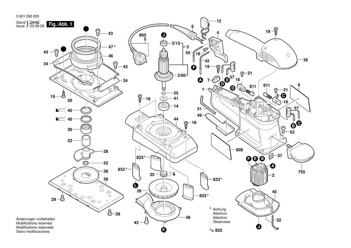 Nouveau véritable champ Bosch 2604220528