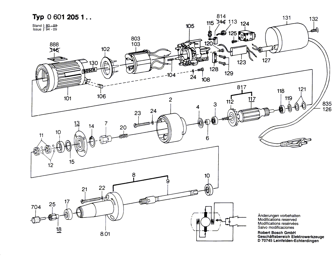 Neuer echter Bosch 2607200048 Ein-Aus-Schalter