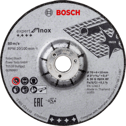 New Genuine Bosch 2608601705 Expert for Inox Grinding Disc for mini angle