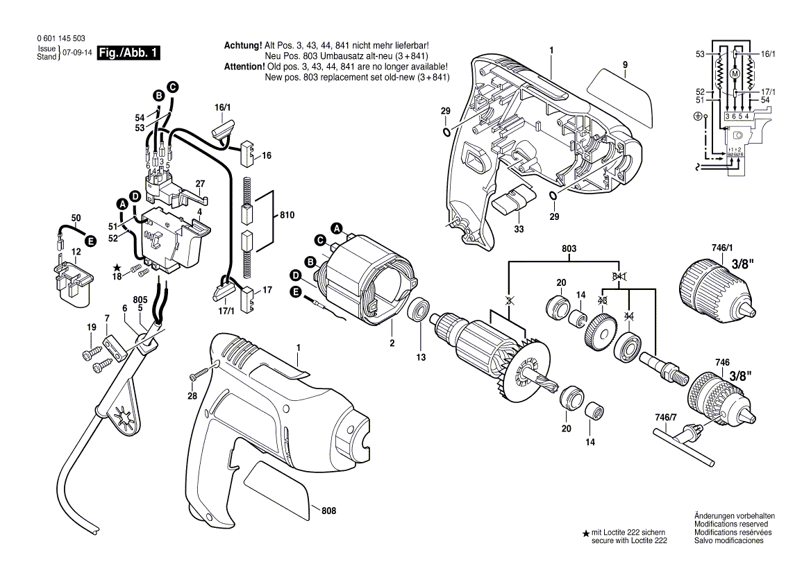 Ny ekte Bosch 2604448212 tilkoblingskabel