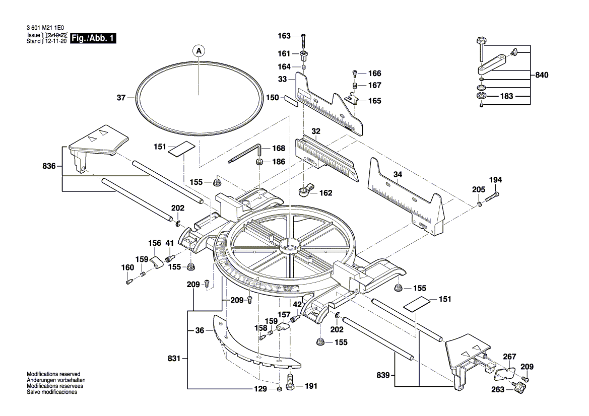 Nieuwe echte Bosch 1609B01442 MITER HECT