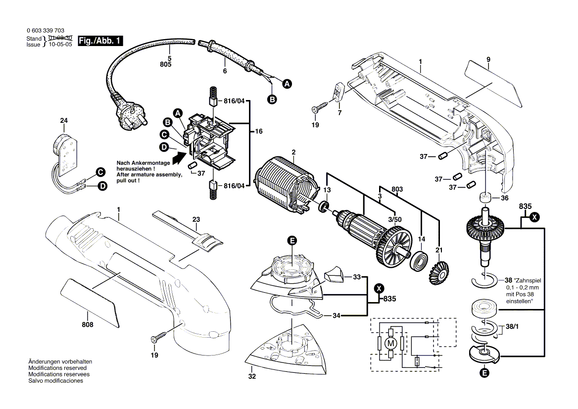 Nouveau véritable bosch 2601098902 Tool Holding Fixture