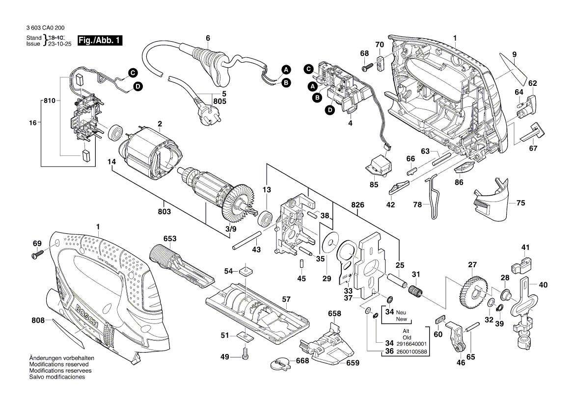 Ny ekte Bosch 2609003459 Boligseksjon