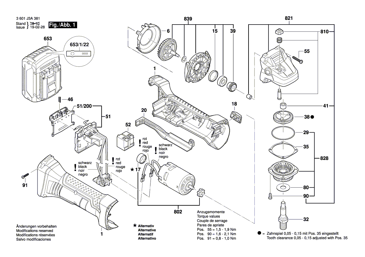 Neues originales Bosch 1600A00M8J Set von Zahnrädern 