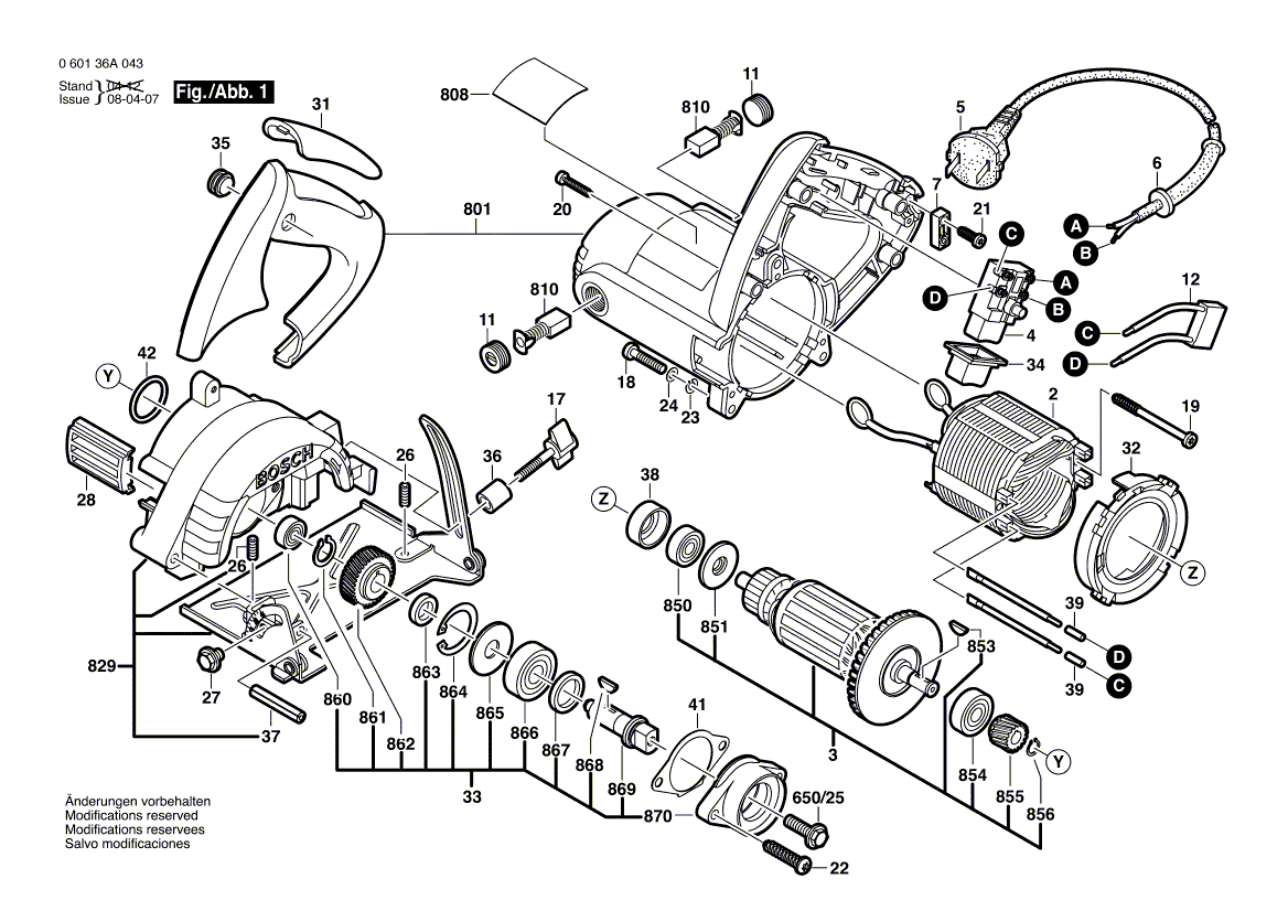 Nieuwe echte Bosch 1604460256 voedingssnoer