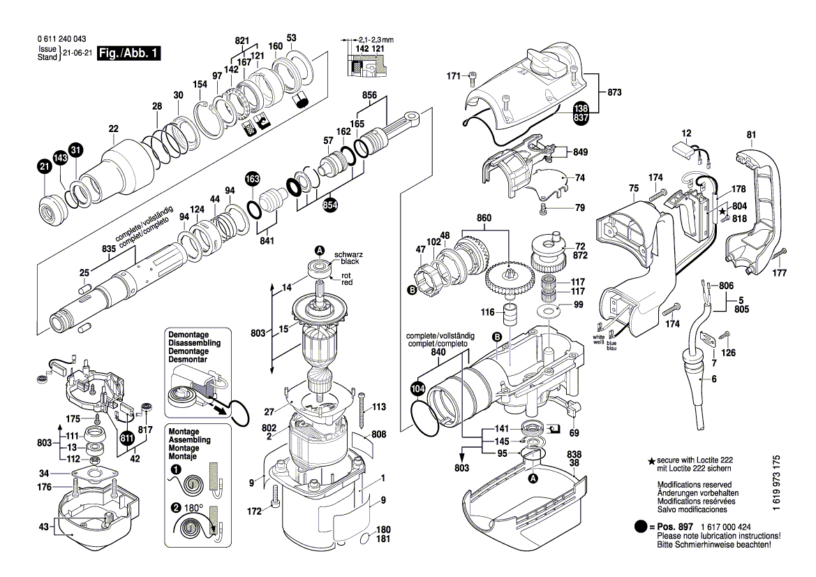 Nieuwe echte Bosch 1615190098 over kap