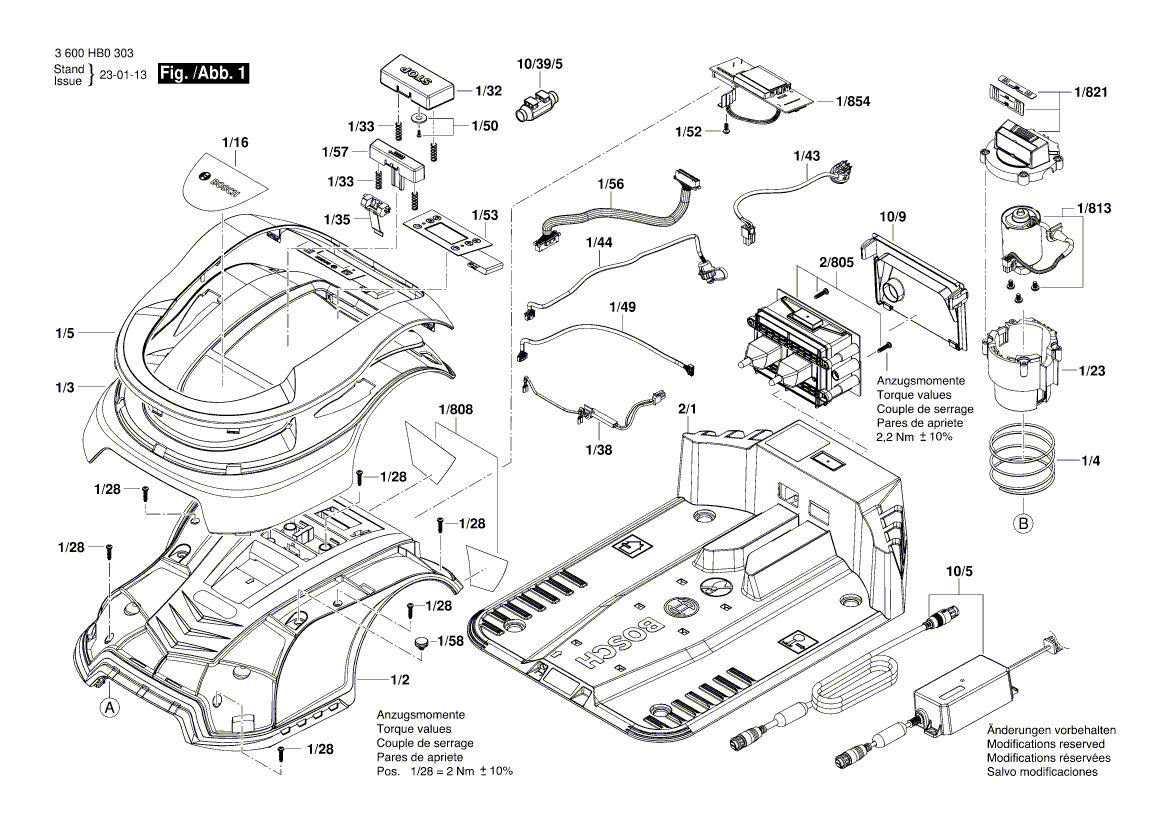 Ny ekte Bosch 160111A83F -typeskilt