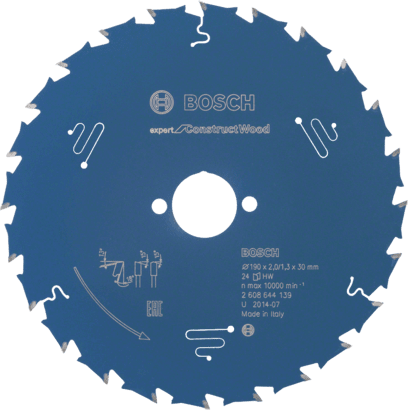 New Genuine Bosch 2608644139 Expert for Construct Wood Circular Saw Blade