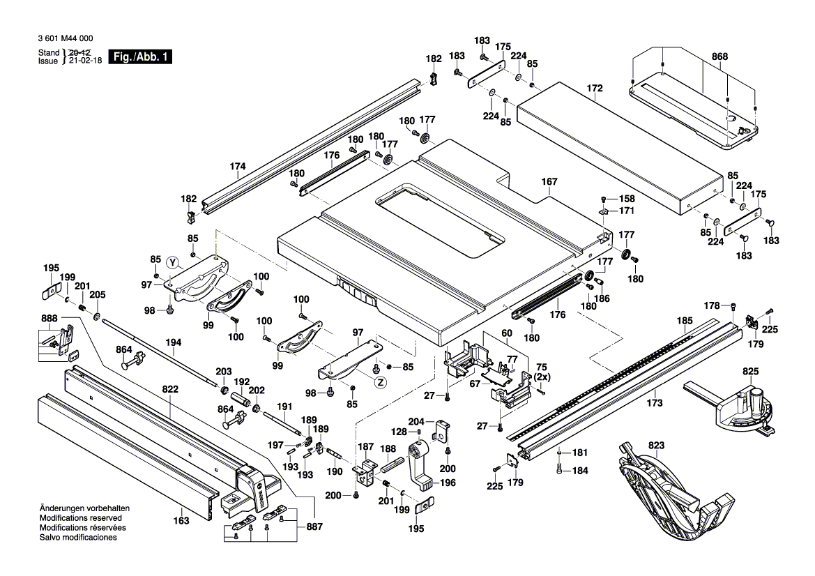 Neuer Original Bosch 1609B06410 Werkstückschieber 