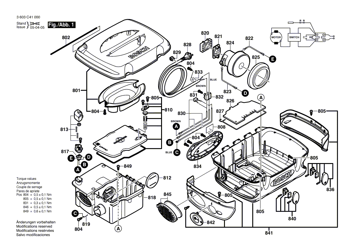 Neue echte Bosch 2609200332 Motorgehäuse