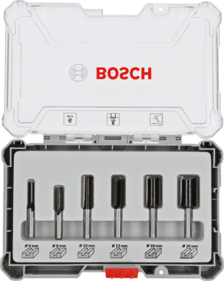 Новый подлинный Bosch 2607017465 Прямой маршрутный набор, 6 частей для ручной работы