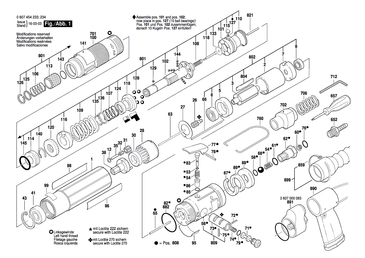 Новый подлинный Bosch 3607031305 Сборка обслуживания деталей