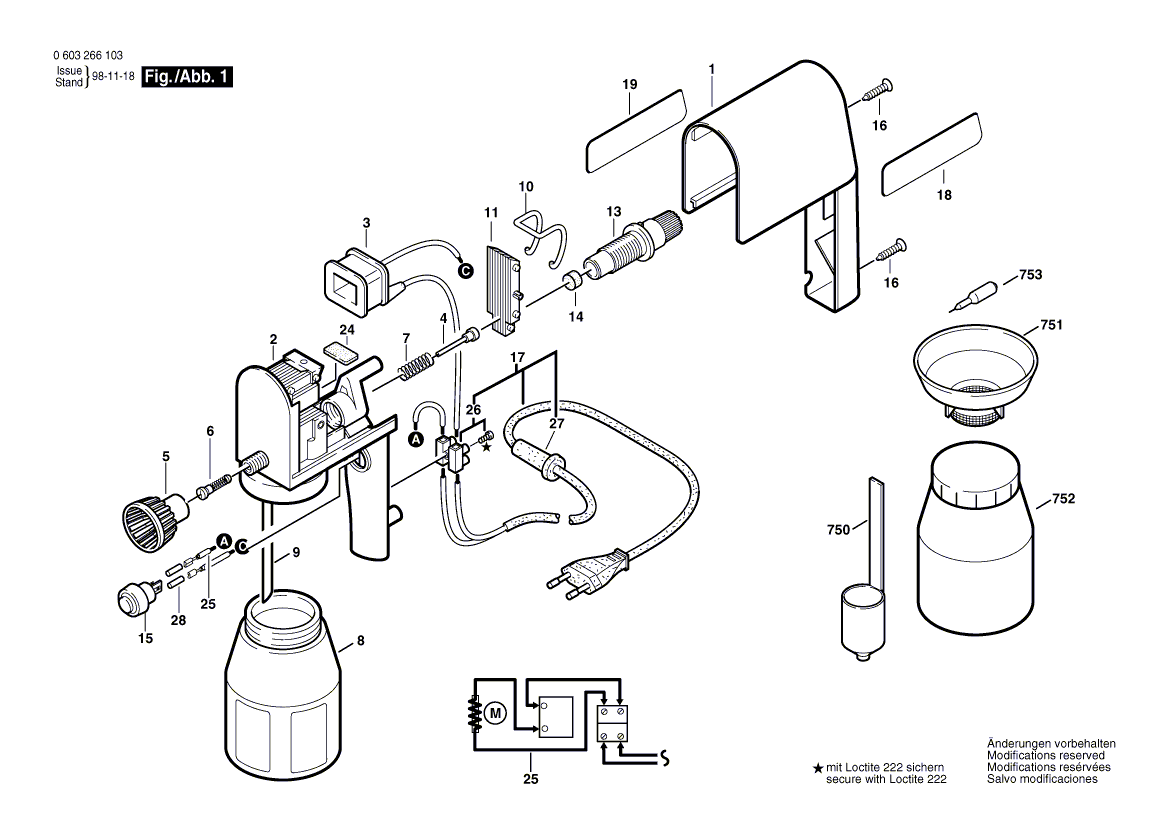 Ny ekte Bosch 1609390569 strømforsyningssnor