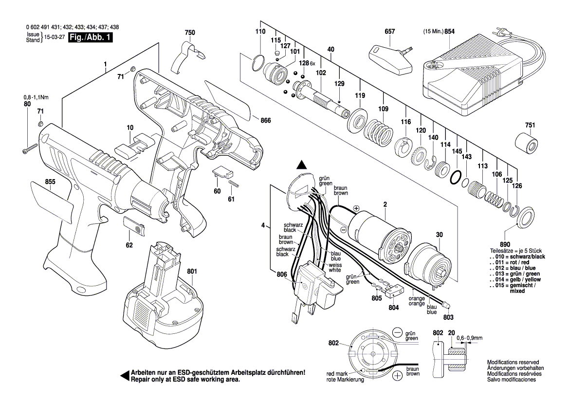 Nouvel ensemble de pièces Bosch 3600106010 authentique