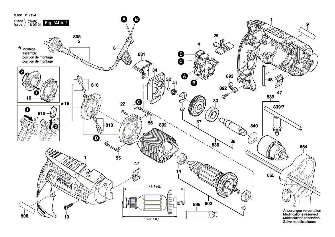 Neue echte Bosch 2609160127 Wechselschalter