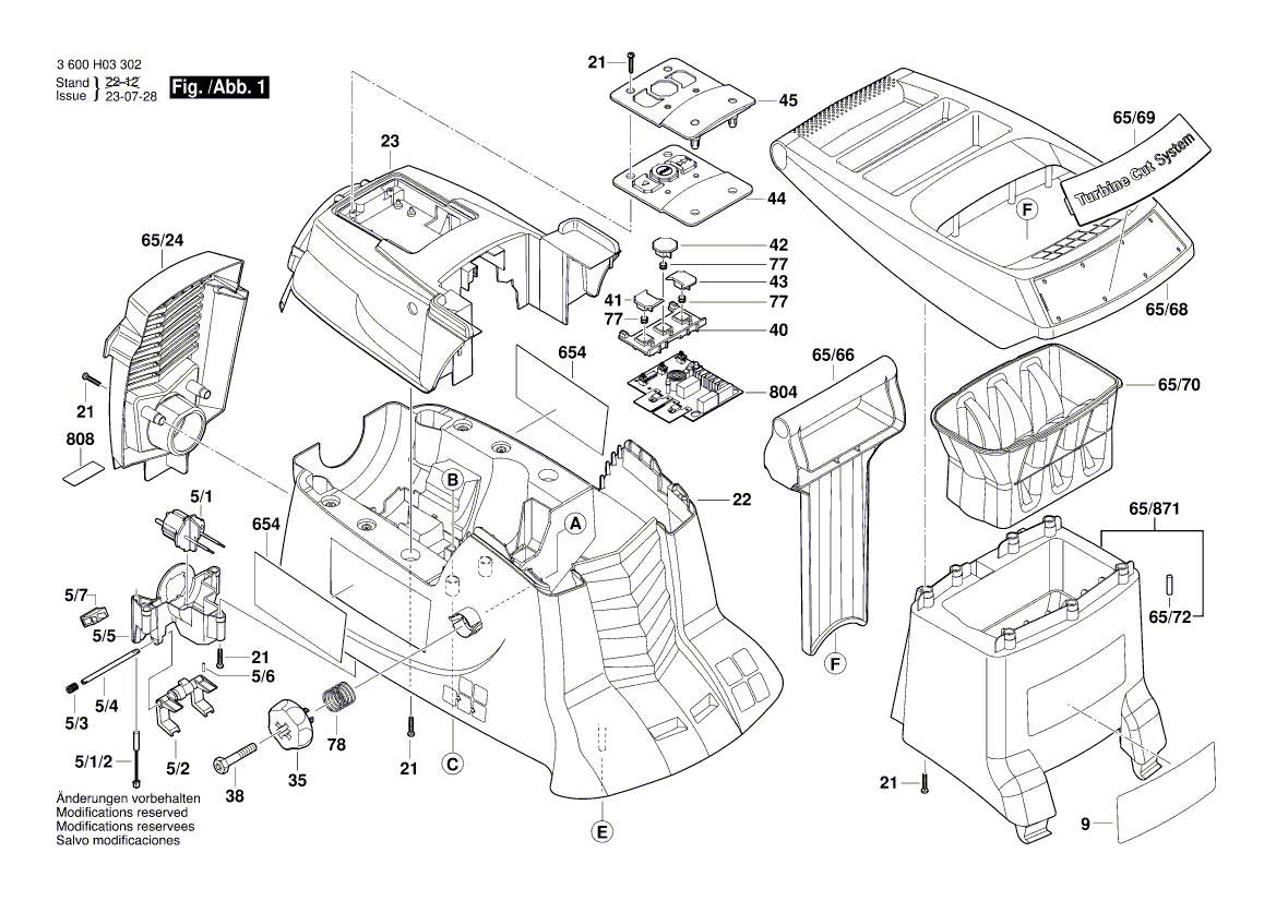 Nouveau véritable bosch 2609004513 Section de logements arrière