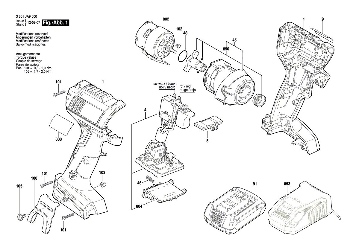 Neuer echter Bosch 2609199420 DC Motor