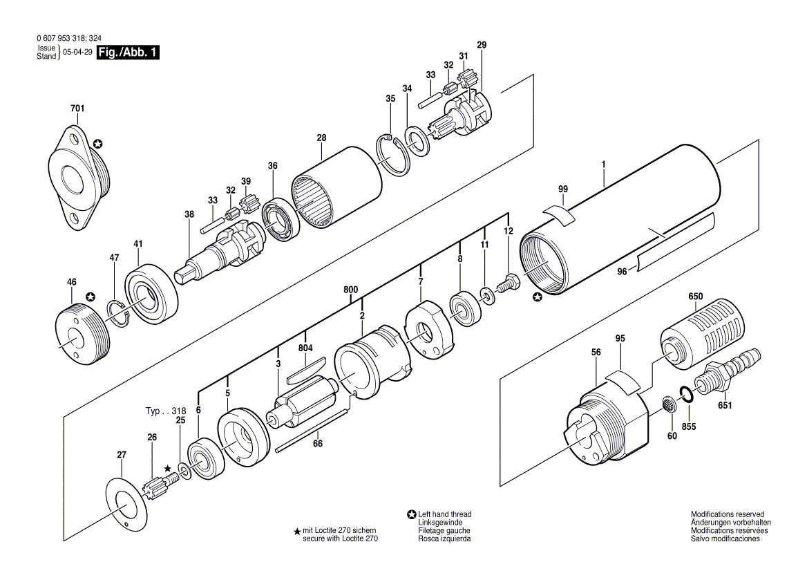 Neues echtes Bosch 3606316115 Zylindrischer Gang