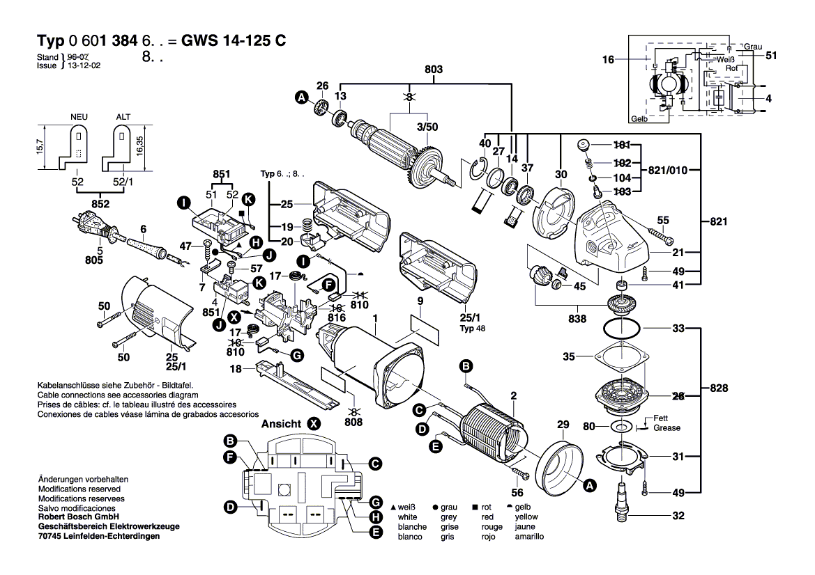 Ny ekte Bosch 1600703032 Grommet