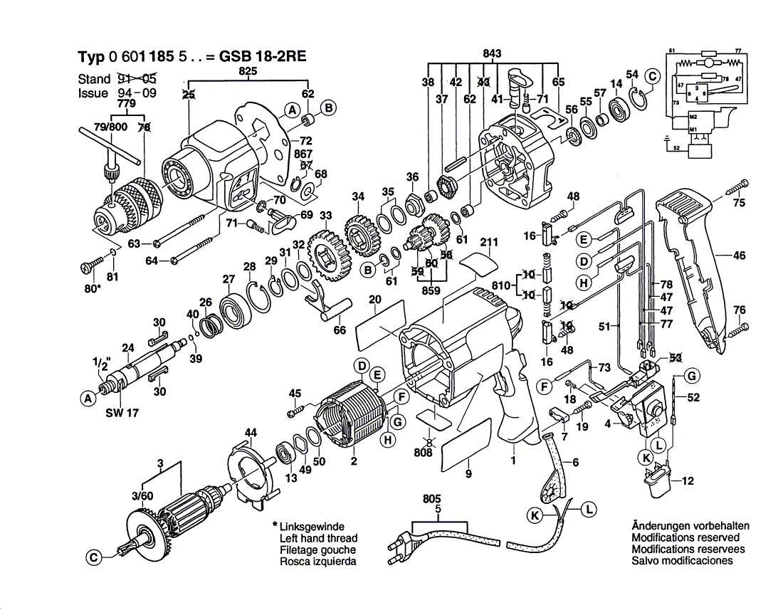 NOUVEAU véritable Bosch 1604460432 Cordon d'alimentation