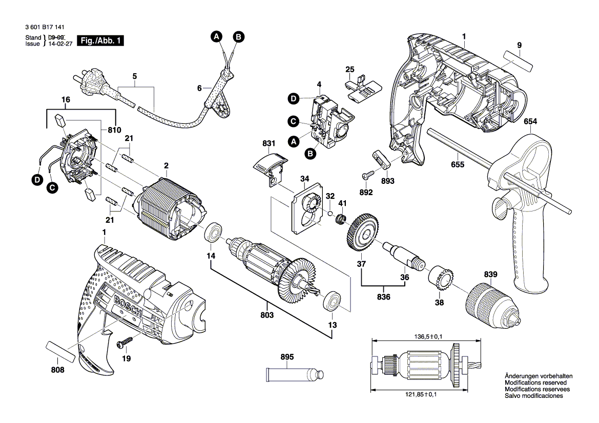 Neues echtes Bosch 1600A00YF0 -Etikett