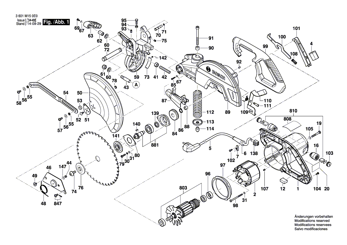 Neues echtes Bosch 1619pa7078 Stromversorgungskabel