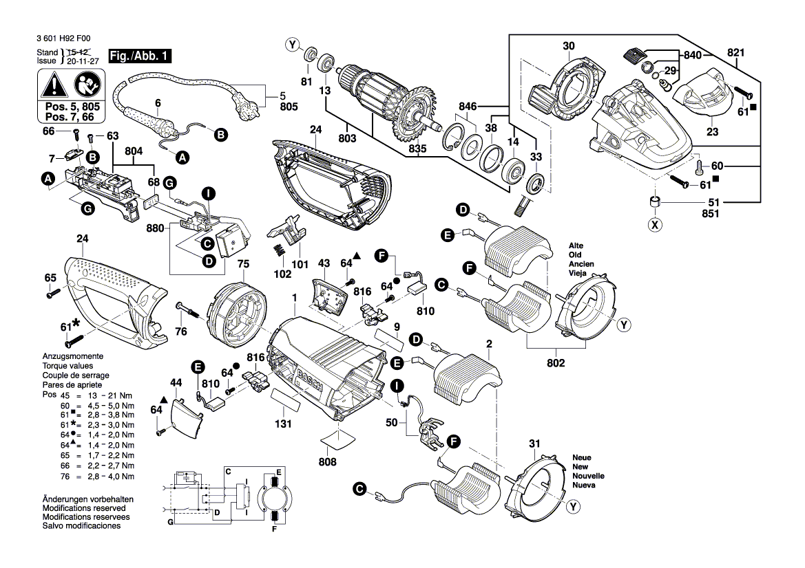 Ny ekte Bosch 1605510415 beskyttelsesdekke