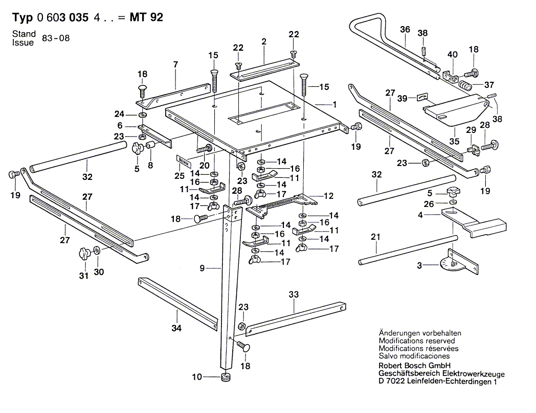 NOUVEAU BOSCH VOLICE 1601332019 STOP BRACKET