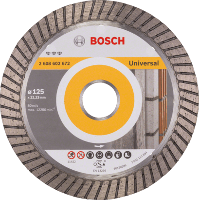 Neue echte Bosch 2608602672 am besten für die universelle Turbo Diamond Schneidscheibe für