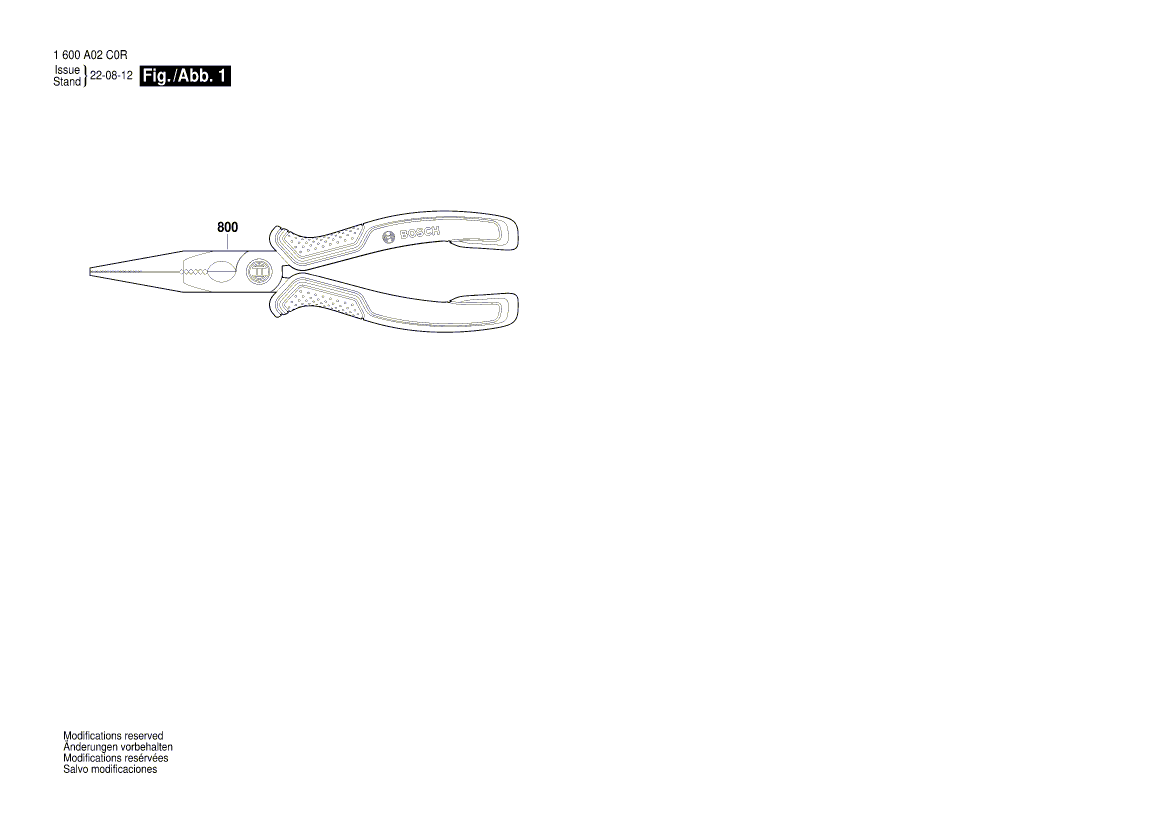 Nieuwe echte Bosch 1600A02F5L Flat-Nose-tang