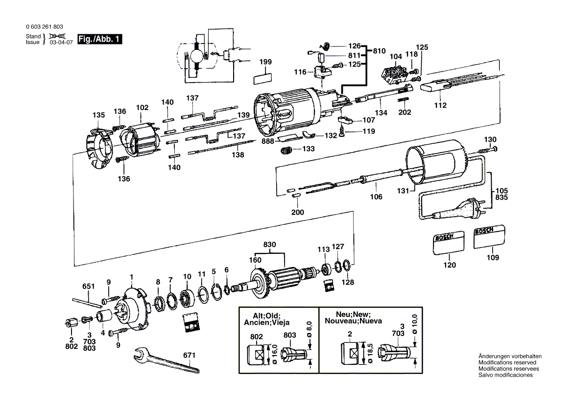 Nouveau véritable bosch 1603501018 CHUNBESS