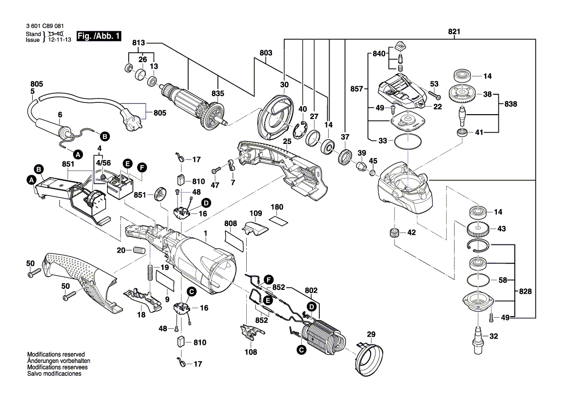 Nieuwe echte Bosch 1619P31424 -naamplaatje