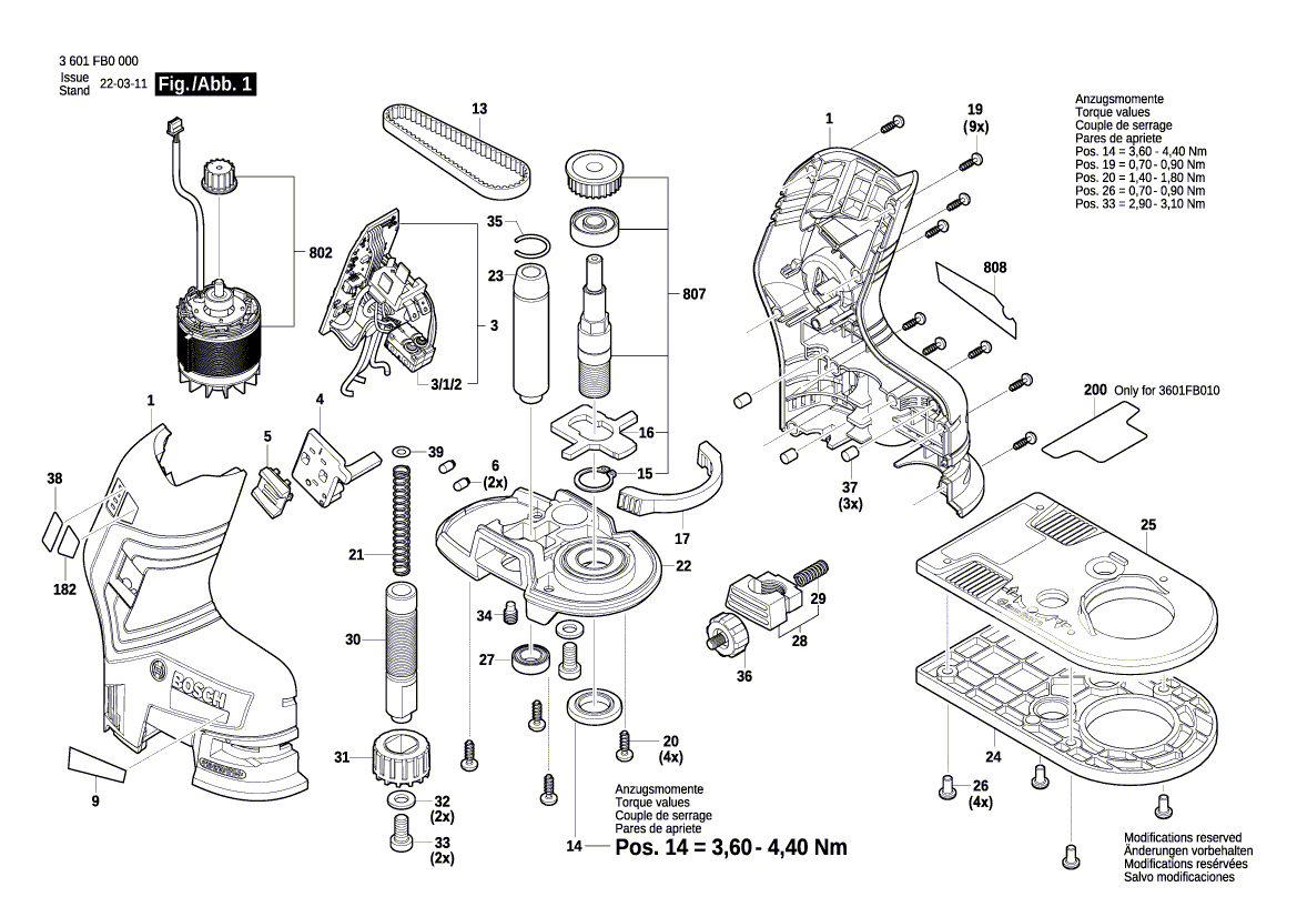 Nouveau authentique BOSCH 1600A00N9B COLAGE