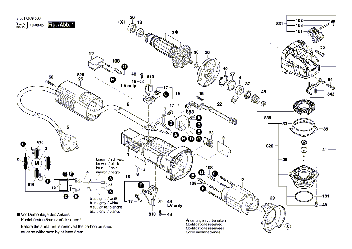 Nouveau véritable bosch 1604010bm8 armature