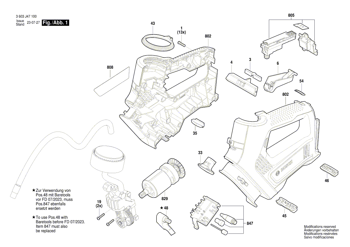 Neue echte Bosch 1619pb7663 Motorbaugruppe