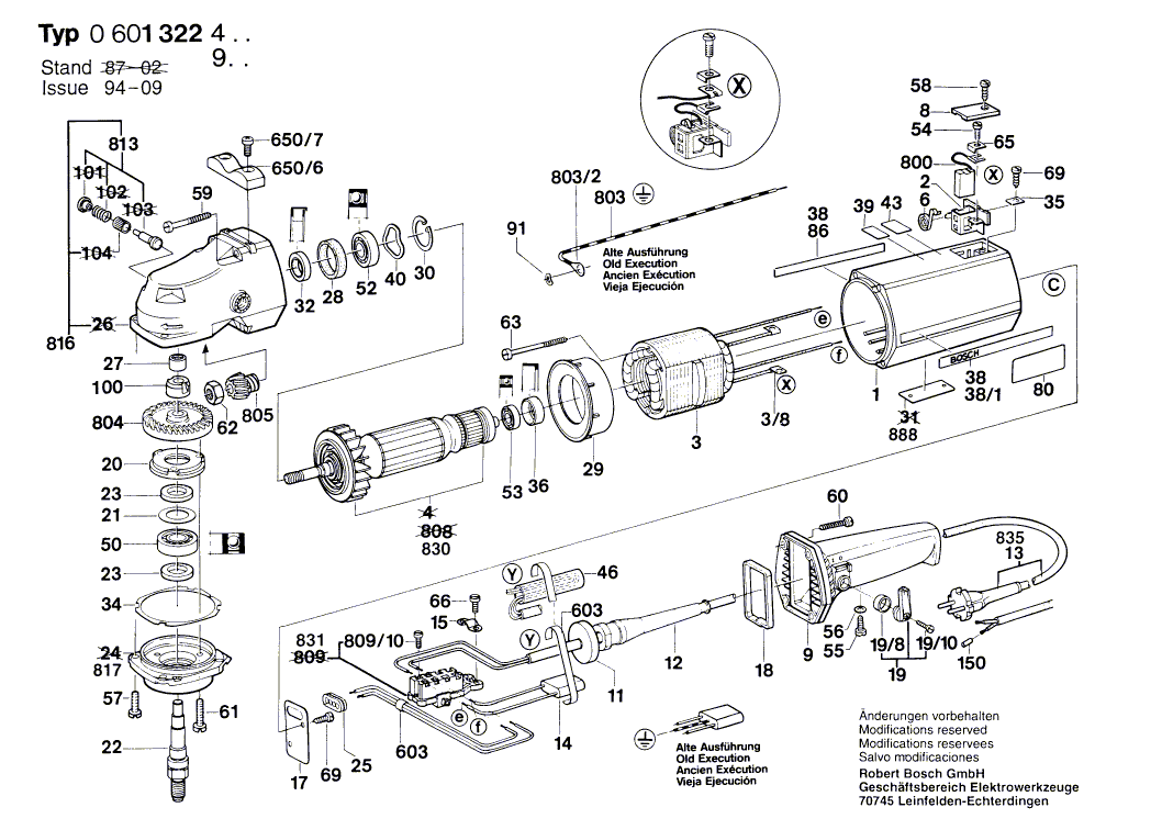 New Genuine Bosch 1607000161 Parts Set