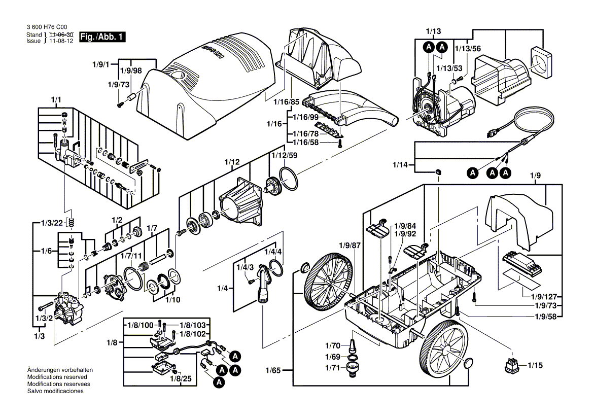 NEUE ECHTE BOSCH F016F03352 Stromversorgungskabel