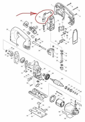 Nieuwe echte Makita 631470-8 LED-circuit voor 4340FCT 4341FCT 4350FCT 4351FCT