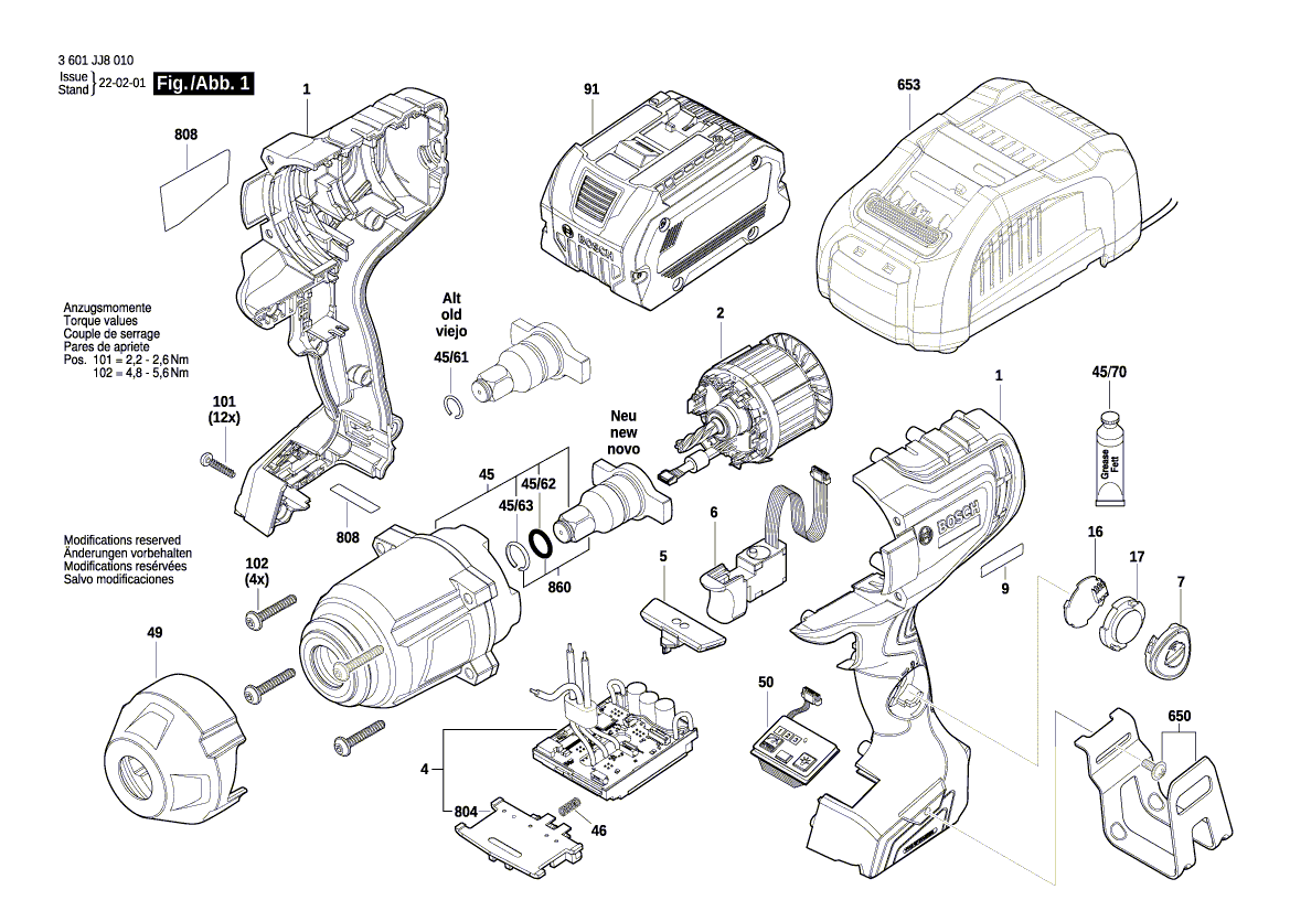 Neues echtes Bosch 1600A022UD -Etikett