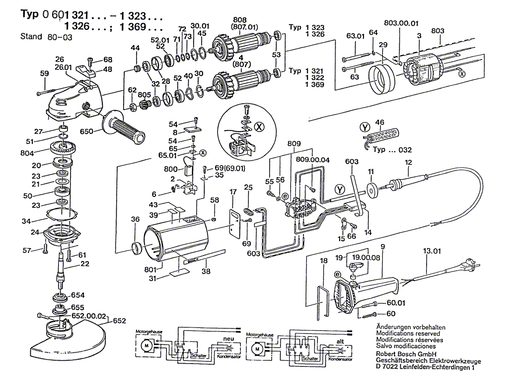 NEU EURNISCHE BOSCH 1607000034 SWITCH KIT