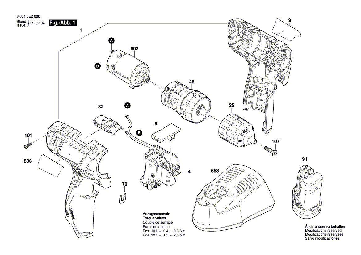 Neue echte Bosch 2609199724 Motor Ersatzteile Set