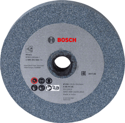 New Genuine Bosch 1609201650 Grinding Wheel for Double-Wheeled Bench Grinders