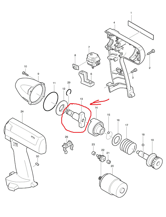 Nieuwe echte Makita 322592-2 aambeeld voor 6915d