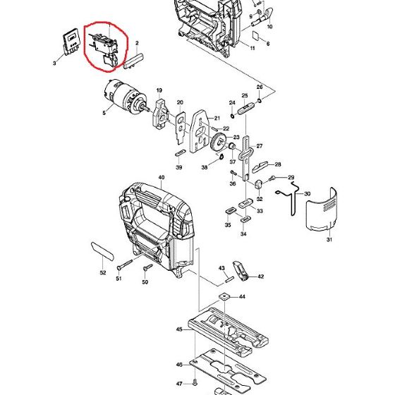 Nieuwe echte Makita 632G55-5 Switch voor JV101D