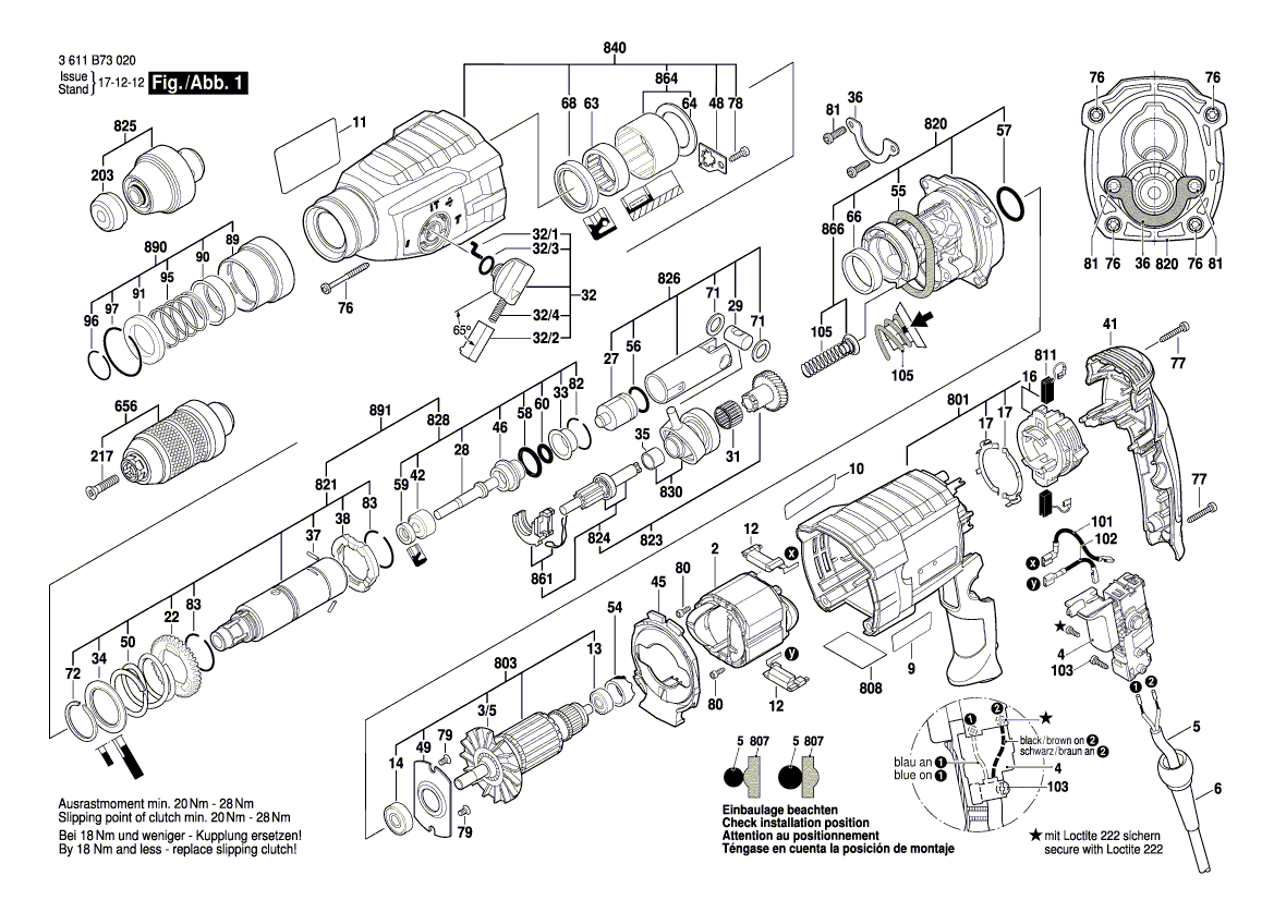 NEU EURIERE BOSCH 1619P16680 STRIMER PIN