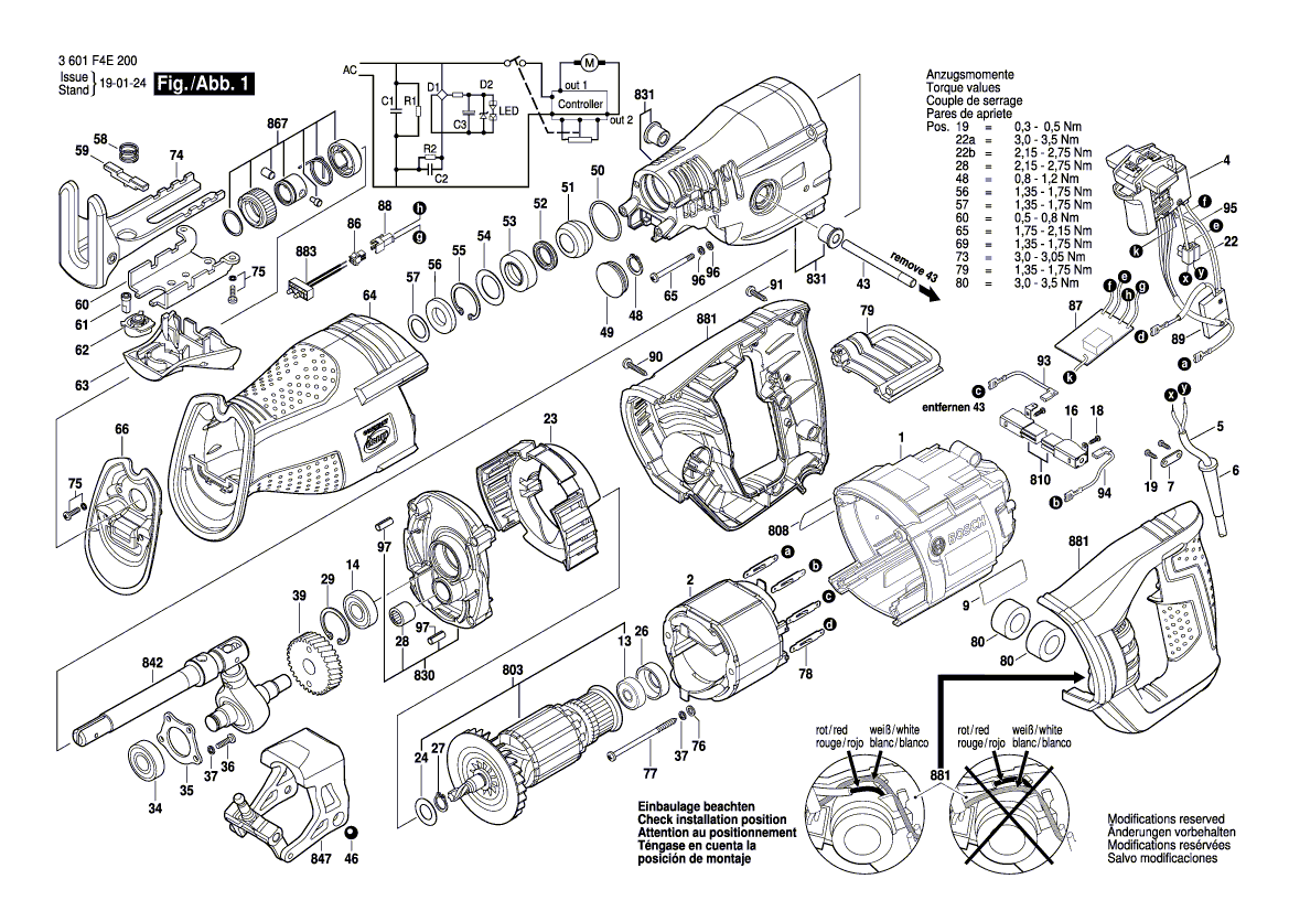 Neue echte Bosch 1619pb7123 Elektronische Baugruppe