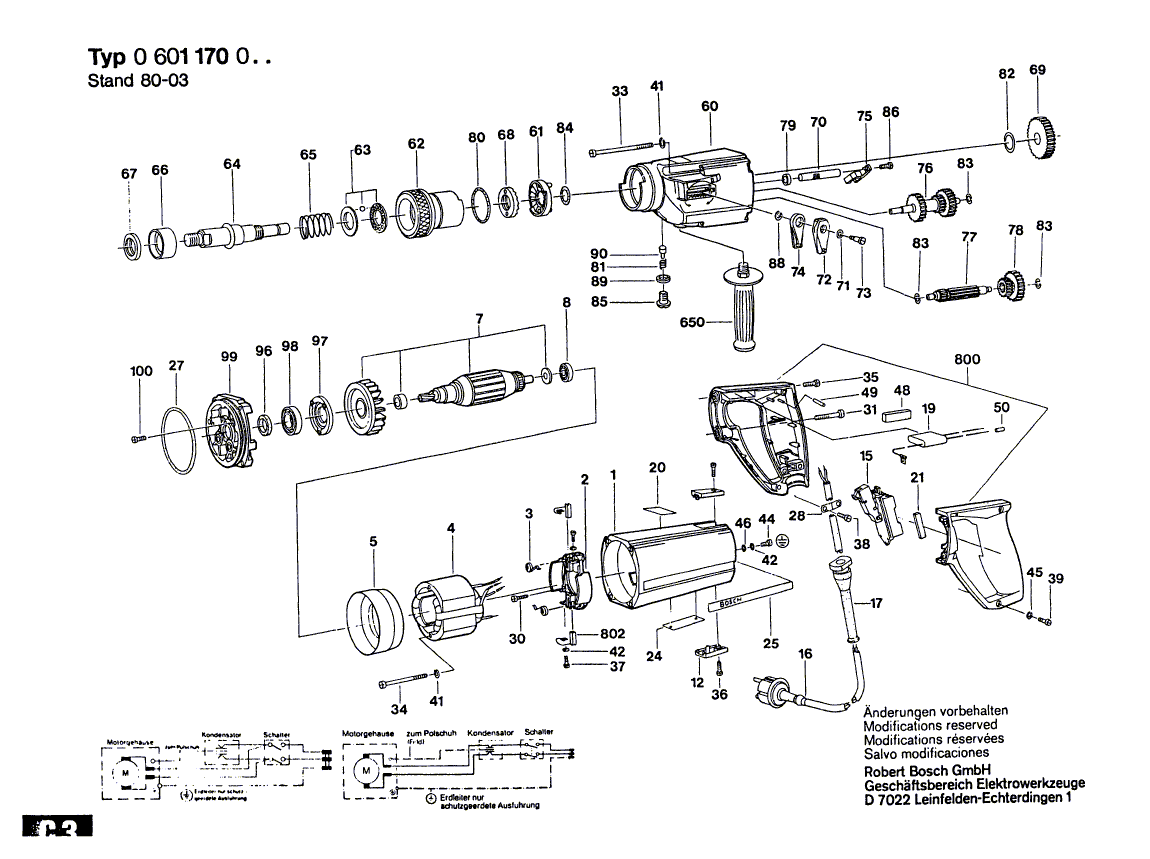 Новый подлинный винт с головкой Bosch 1603413005