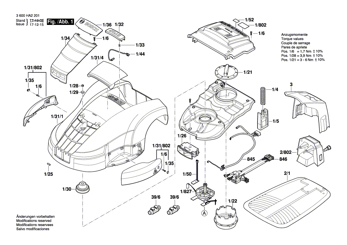 Neue echte Bosch F016L67951 Schraube und Waschanordnung