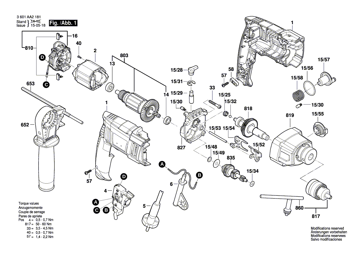 NOUVEAU véritable Bosch 1604460781 Cordon d'alimentation