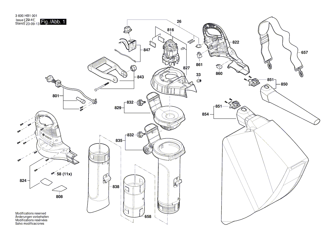 Новая подлинная сумка для сбора Bosch F016F05594